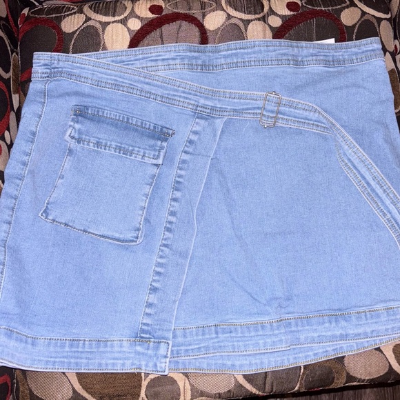 tycorwd Dresses & Skirts - Light Blue Denim Wrap Skirt(NWT)size XL